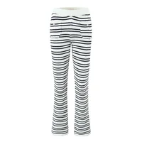 Indigo Striped Zipper Knitted Hoodie Pants Women's Fashion Casual Set Street Style High Street Polyester Fabric No Sleeve main image 5