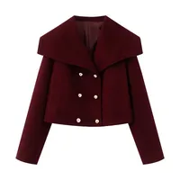 Fashionable Wool Blend Women's Jacket Outerwear  Style Long Sleeve Loose Fit Fresh Sweet College Style main image 5