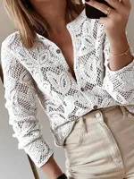 Heavy Knitted Long Sleeve Open Cardigan Hollow Design Casual Style Pure Color Polyester Fabric Spring Summer Autumn Women's Top main image 2