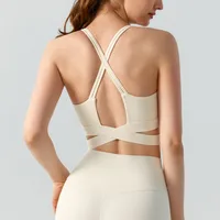 Women's Yoga Vest Sports Fitness Running Bra With Chest Pad Medium Intensity Outdoor Running Beautiful Back One-Piece Underwear main image 3