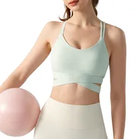 Women's Yoga Vest Sports Fitness Running Bra With Chest Pad Medium Intensity Outdoor Running Beautiful Back One-Piece Underwear main image 2