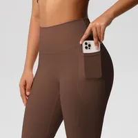 New Pure Color Double-Sided Brushed High-Waist Yoga Pants Breathable Sports Running Fitness Gym Shorts Nylon Spandex Shorts main image 4