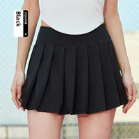 Sporty Mini Skirt Women's Outerwear Badminton Tennis Skirt High Waist Slimming Casual High Waist Pleated Yoga Fitness Skirt sku image 15