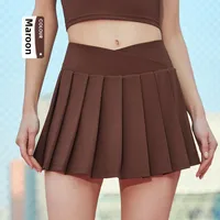Sporty Mini Skirt Women's Outerwear Badminton Tennis Skirt High Waist Slimming Casual High Waist Pleated Yoga Fitness Skirt sku image 6