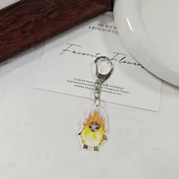 Adorable Double-Sided Printed Acrylic Cat Dog Keychain Pendant Fashionable Animal Style Accessory Suitable For Daily Use sku image 9