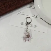 Adorable Double-Sided Printed Acrylic Cat Dog Keychain Pendant Fashionable Animal Style Accessory Suitable For Daily Use main image 8