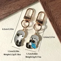 Adorable Alloy Water Vole Keychain Pendant Realistic Animal Themed Sweet Hanging Decoration Accessory New Style Jewelry main image 5
