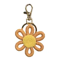 Daisy Party Gift Mini Flower Keychain Sunflower Woven Simple Pendant Car Ring Decoration Ornament Handmade Cotton Rope Plant Floral sku image 4