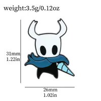 Cartoon Game Character Metal Badge Hollow Knight Chest Pin Bag Accessory Alloy Material Unisex Two-Dimensional Style sku image 1