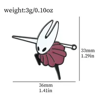 Cartoon Game Character Metal Badge Hollow Knight Chest Pin Bag Accessory Alloy Material Unisex Two-Dimensional Style sku image 2
