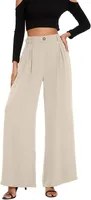 Elastic Waist High Waist Casual Straight-Leg Wide Leg Pants sku image 13