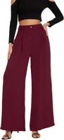 Elastic Waist High Waist Casual Straight-Leg Wide Leg Pants sku image 19