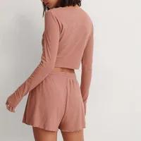 New Long-Sleeved Short Pajamas Sunken Stripe Can Be Outer Shorts Suit  Ladies' Homewear main image 3