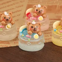 Luminous Three-Dimensional Bear Cake DIY Resin Accessories Cream Glue Phone Case Pendant Keychain Handmade Material main image 1