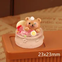 Luminous Three-Dimensional Bear Cake DIY Resin Accessories Cream Glue Phone Case Pendant Keychain Handmade Material sku image 2