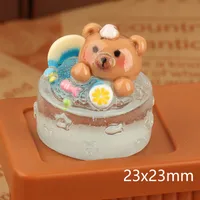 Luminous Three-Dimensional Bear Cake DIY Resin Accessories Cream Glue Phone Case Pendant Keychain Handmade Material sku image 3
