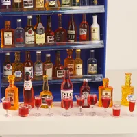 Miniature Candy Toy Mini Red Wine Glass DIY Mixed Accessories Mini Resin Ornament Wine Glass Toy Doll House Decoration main image 2