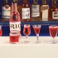Miniature Candy Toy Mini Red Wine Glass DIY Mixed Accessories Mini Resin Ornament Wine Glass Toy Doll House Decoration main image 3