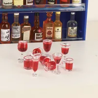 Miniature Candy Toy Mini Red Wine Glass DIY Mixed Accessories Mini Resin Ornament Wine Glass Toy Doll House Decoration main image 4