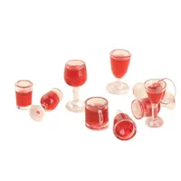 Miniature Candy Toy Mini Red Wine Glass DIY Mixed Accessories Mini Resin Ornament Wine Glass Toy Doll House Decoration main image 5