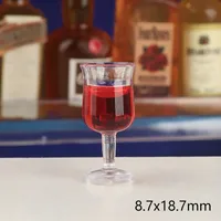 Miniature Candy Toy Mini Red Wine Glass DIY Mixed Accessories Mini Resin Ornament Wine Glass Toy Doll House Decoration sku image 1