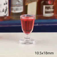 Miniature Candy Toy Mini Red Wine Glass DIY Mixed Accessories Mini Resin Ornament Wine Glass Toy Doll House Decoration sku image 3