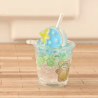 Simulation Luminous Strawberry Slush And Shake Maker Ice Bucket Candy Toy DIY Ornament Accessories Keychain Pendant Epoxy Resin Decorations sku image 4
