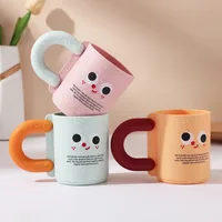 Creative Cute Plastic Toothbrush Cup High Aesthetic Value Home Use Children Couple Cartoon Cups Mouth Rinse Drinking Glasses main image 1