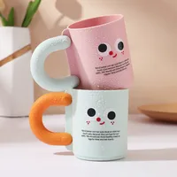 Creative Cute Plastic Toothbrush Cup High Aesthetic Value Home Use Children Couple Cartoon Cups Mouth Rinse Drinking Glasses main image 2