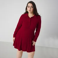 International Station  Women's Clothing Adult Lady Like Woman Commute Style Red Dress Autumn And Winter Fashion All-Matching A- Line Skirt sku image 3