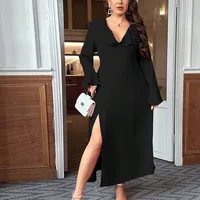 Women's Clothing Elegant Intellectual Style Dress Autumn And Winter Ruffled Flare Sleeve High Waist Midi Skirt main image 1