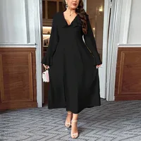 Women's Clothing Elegant Intellectual Style Dress Autumn And Winter Ruffled Flare Sleeve High Waist Midi Skirt main image 4