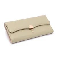 Wallet Women's High Sense  New Women's Three Folding Coin Purse Card Holder Girl Heart Student Long Wallet main image 6