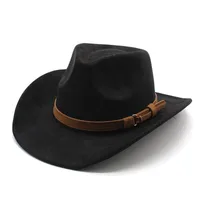 New European Style Woolen Suede Men Women Couple Hats Western Cowboy Gift Hats Printed Design Other Printing Hats main image 4