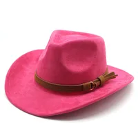 New European Style Woolen Suede Men Women Couple Hats Western Cowboy Gift Hats Printed Design Other Printing Hats sku image 6