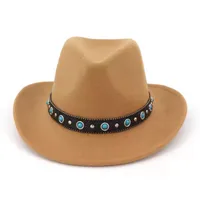 Tibetan Style Men's Women's Couple Jazz Hats Western Cowboy Bowler Hats National Minority Fashionable Winter Spring Summer Autumn main image 4