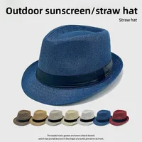 Versatile Jazz Hats Retro Style Pure Color Custom Made Men's Women's Curly Edge Couple Sun Protection Caps Spring Summer Autumn main image 1