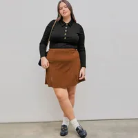 Fashionable High Waist Slim Straight Casual Pants Women's Autumn And Winter Plus Size Simple Style Shorts main image 2