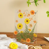 Creative Handmade DIY Dried Flower Acrylic 7-Inch Photo Frame Embossed Art Photo Frame Nordic Minimalist Style Display Supplies main image 3