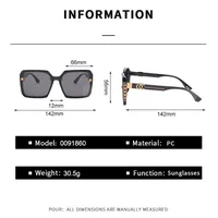 Elegant Ladies Square Sunglasses Versatile Casual Travel Vacation Beach Street Fashion High End Vintage PC UV400 Lenses main image 2