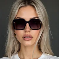 Elegant Ladies Square Sunglasses Versatile Casual Travel Vacation Beach Street Fashion High End Vintage PC UV400 Lenses main image 1