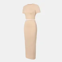 Style  Spring And Summer New  Women's Clothing Cropped T-shirt High Waist Sheath Skirt Casual Suit main image 3