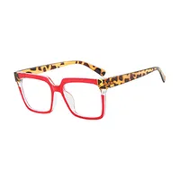 Fashionable Ladies Full Frame Square Sunglasses Leopard Print Casual School Use Leisurely Street Walking Optical Glasses For All Seasons main image 5