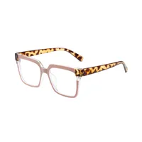 Fashionable Ladies Full Frame Square Sunglasses Leopard Print Casual School Use Leisurely Street Walking Optical Glasses For All Seasons sku image 3