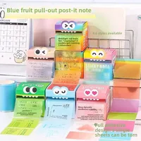 Dopamine Color Can Pull Note Paper Blue Fruit Pearl Note Paper Convenient For Students More Than Event-Recording Message-Leaving Sticky main image 2