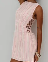 Elegant Striped Dress Women's Fashionable New Style Spring Essential Casual High Street Round Neck Sleeveless Knee-High main image 1