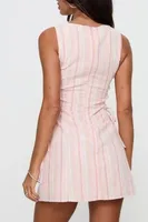 Elegant Striped Dress Women's Fashionable New Style Spring Essential Casual High Street Round Neck Sleeveless Knee-High main image 2