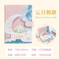 Art Retro Thickened Magnetic Snap Notebook Handmade Diary Inner Page Gilding Quality Memory Enhanced Value sku image 1