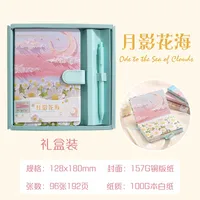 Art Retro Thickened Magnetic Snap Notebook Handmade Diary Inner Page Gilding Quality Memory Enhanced Value sku image 6