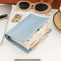 Portable Mini PU Leather Notebook M5 Ring Loose-Leaf Binder Pocket Size Travel Diary Book Handmade Brochure New Design Durable Cover main image 1
